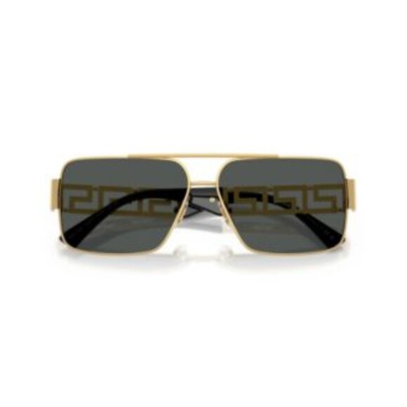 NEW VERSACE SUNGLASSES, VE2290 1002/87 GOLD GRAY UNISEX EYEWEAR VE2290 100287 main image 5